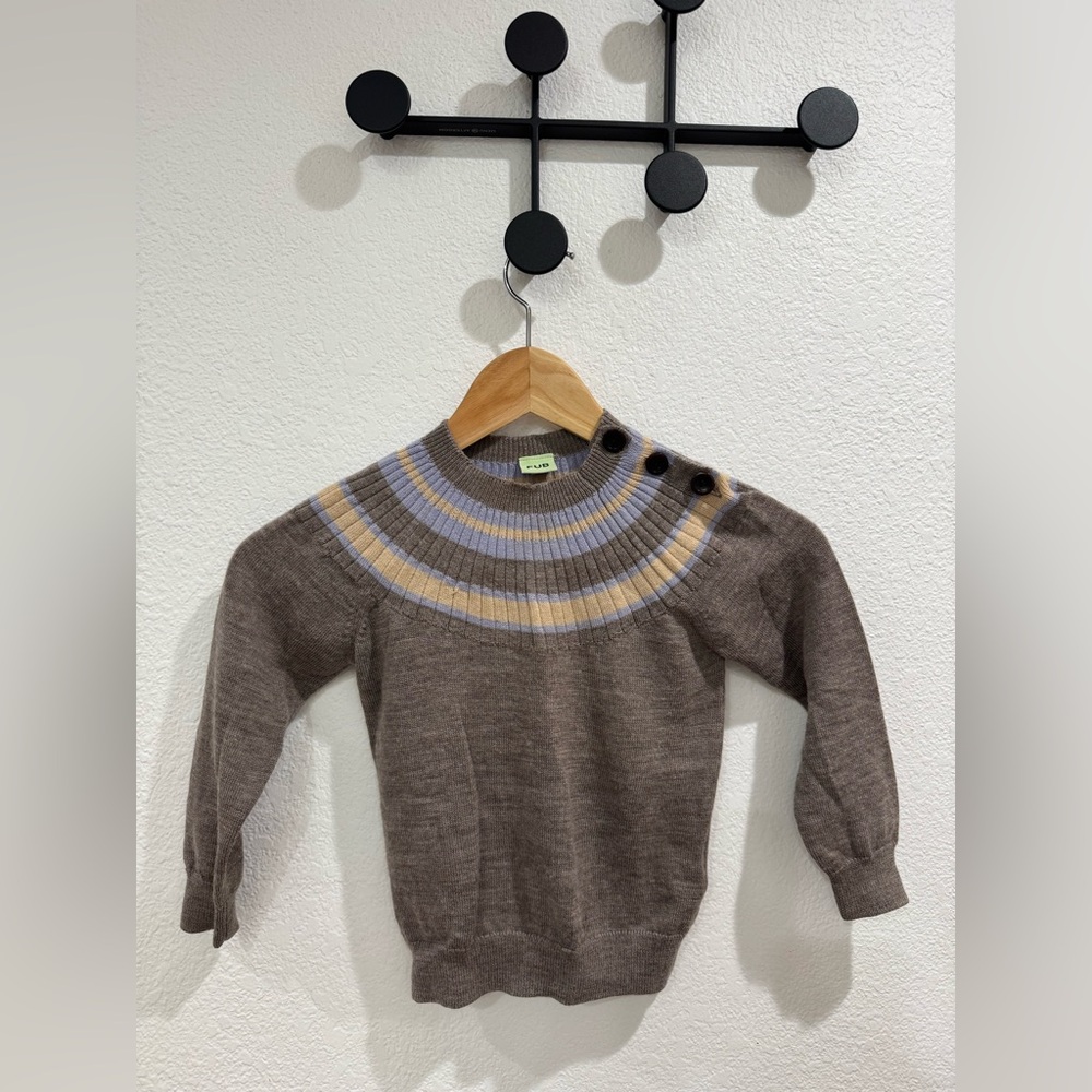 FUB Jumper Taupe brown wool sweater (3/4 yrs)